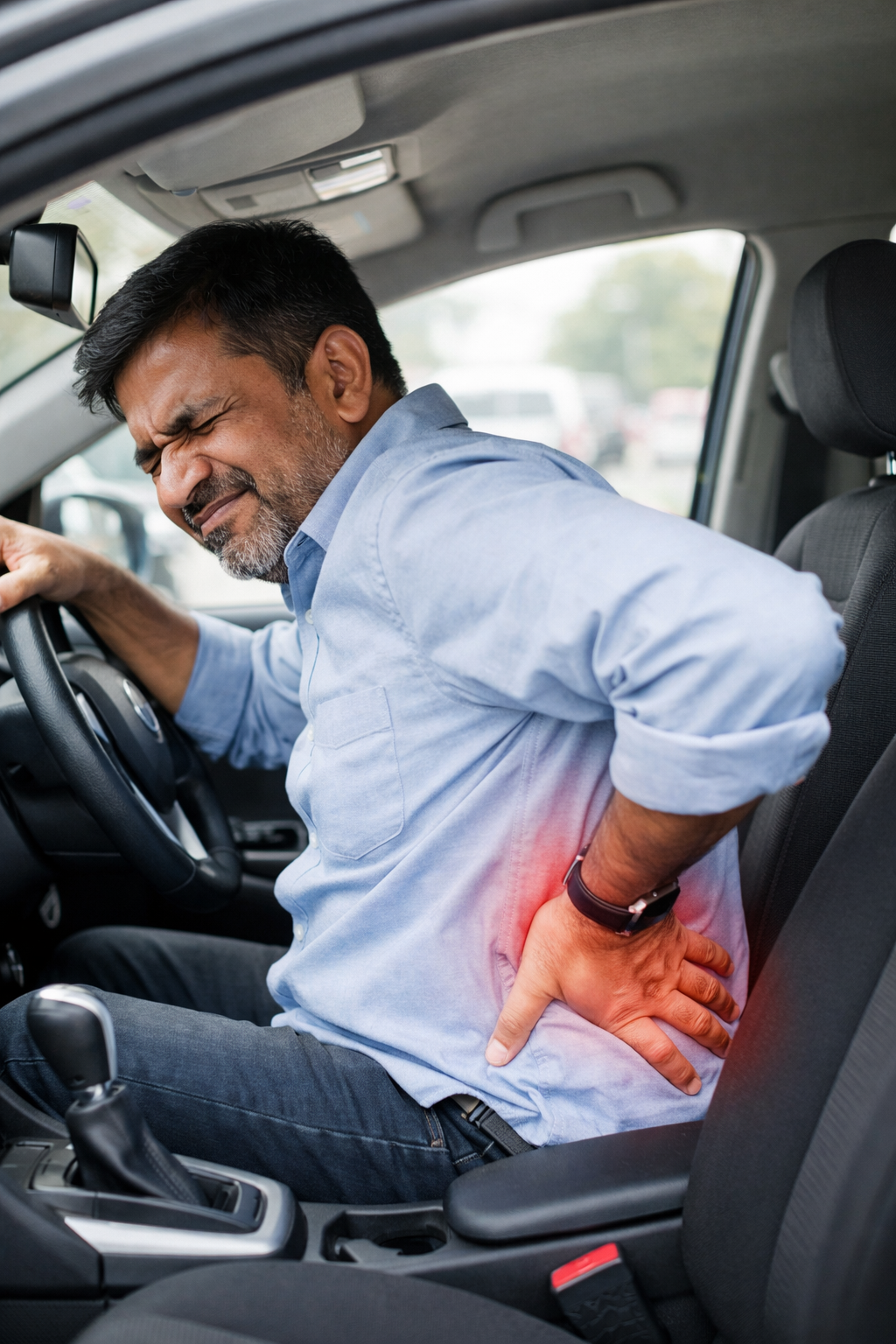 Car driving causes back pain ?